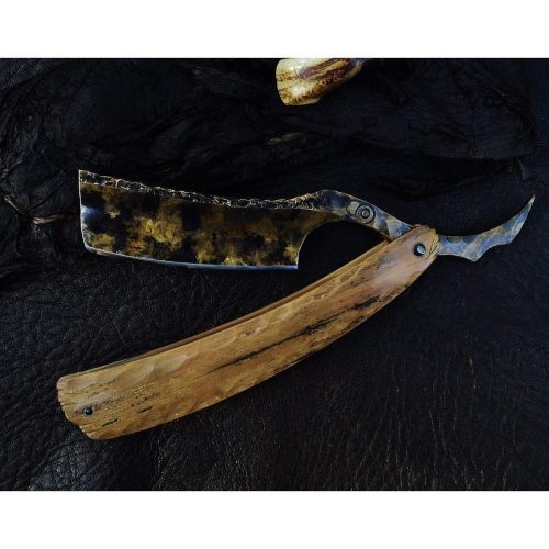 dylan farnham 89 straight razor custom scales sheath